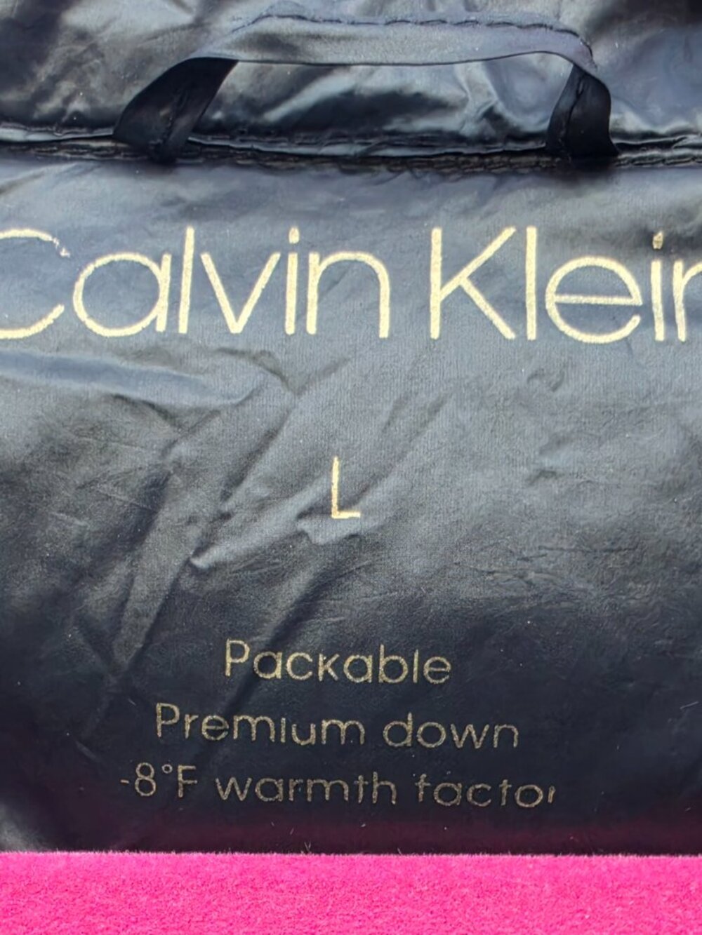 Calvin Klein Packable Premium Down Blend Puffer Hooded Long Jacket Coat-Womens L